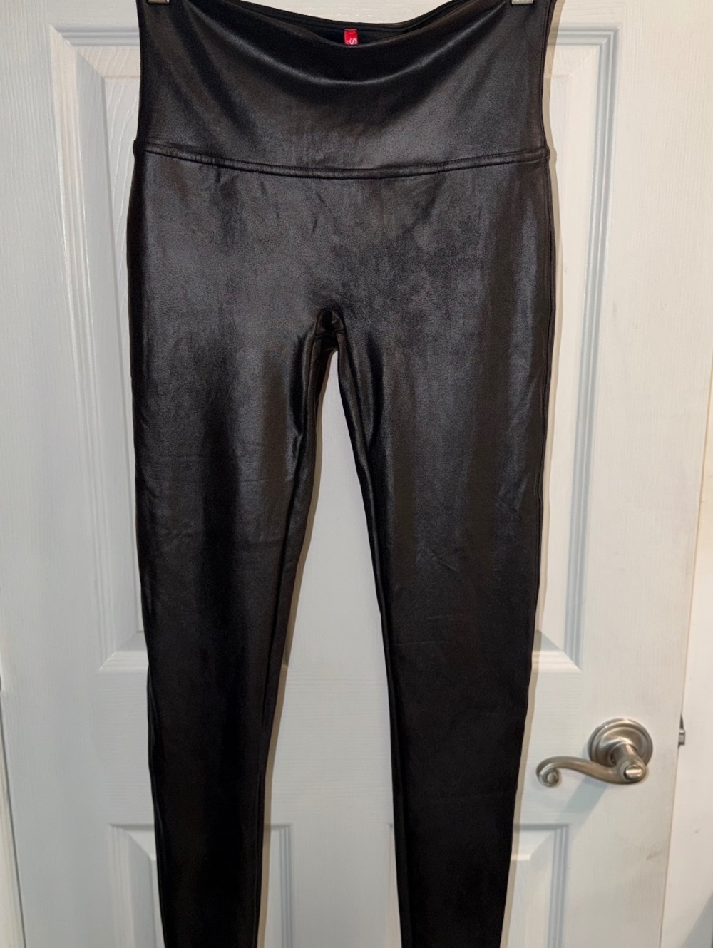 SPANX Faux Leather High Waisted Leggings Black Size Large